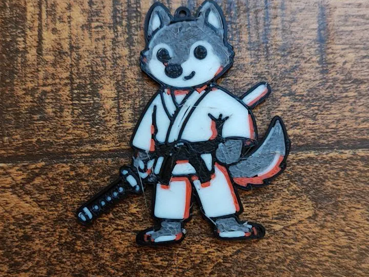 Ryuji the Wolf – Kodachi Warrior Keychain 
