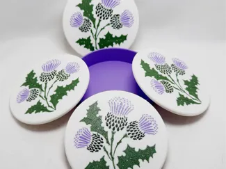 Thistle coasters