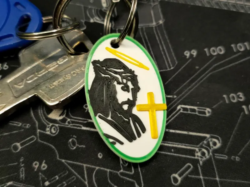 Jesus keychain
