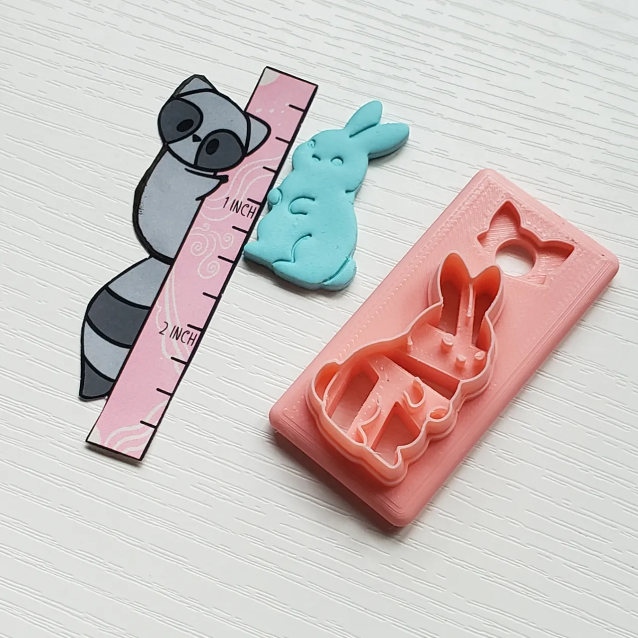 Rabbit Bunny Polymer Clay Earring Cutter view 2