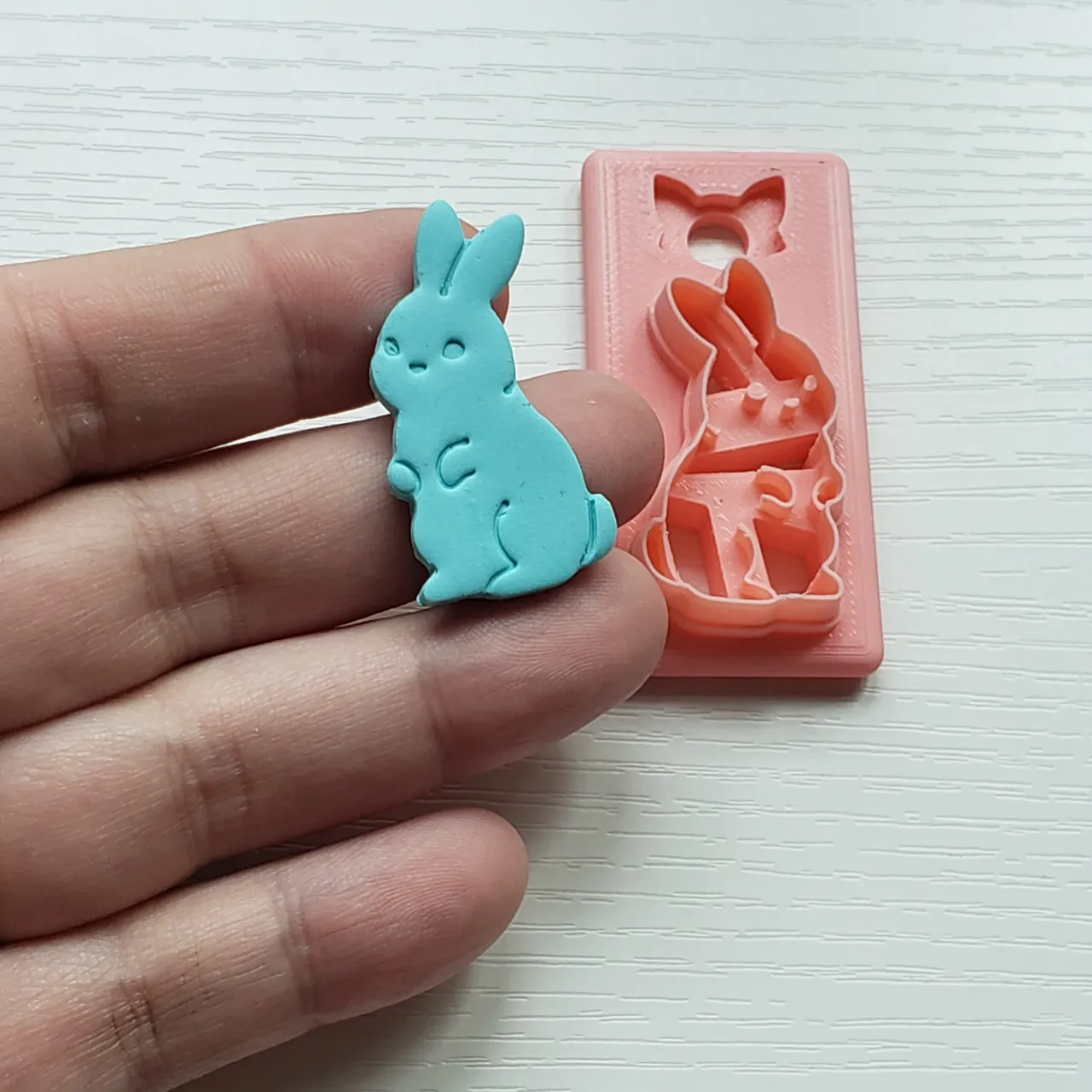 Rabbit Bunny Polymer Clay Earring Cutter view 3