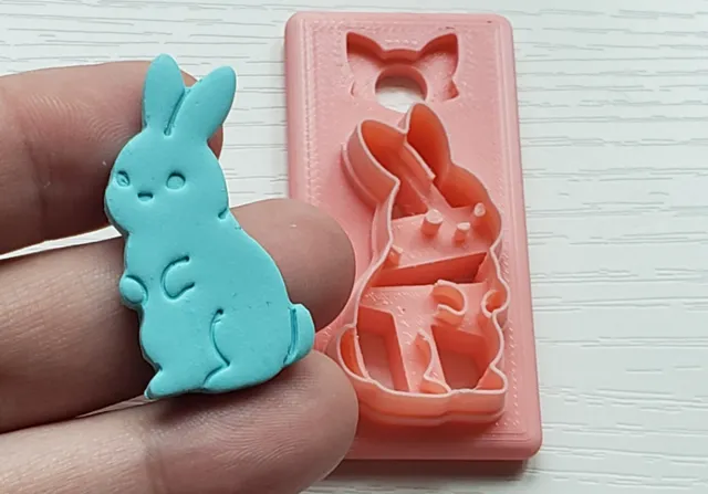 Rabbit Bunny Polymer Clay Earring Cutter