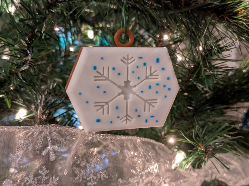 Little Debbie snowflake brownie ornament