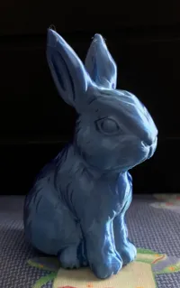 100 mm.height. 0.08mm layer, 2 walls, 10% infill color azul seda de bambulab