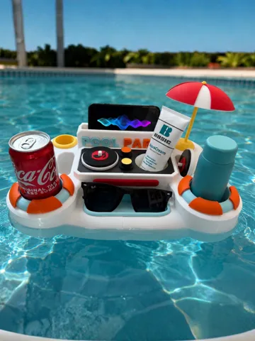 Accesorio para impresora 3D: Floating Pool Party DJ Station - NO AMS — vista de referencia 2