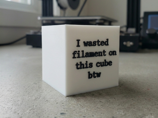 I wasted filament on this cube btw