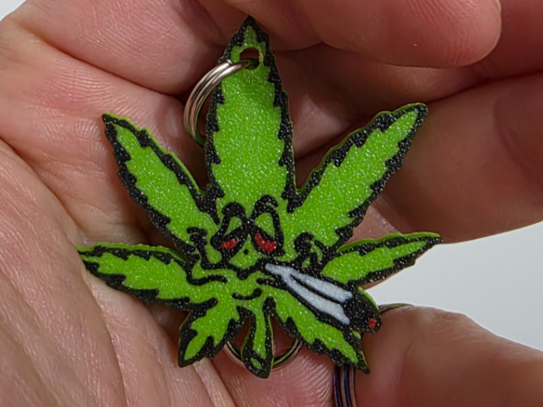weed keyring/ hype chain pendant