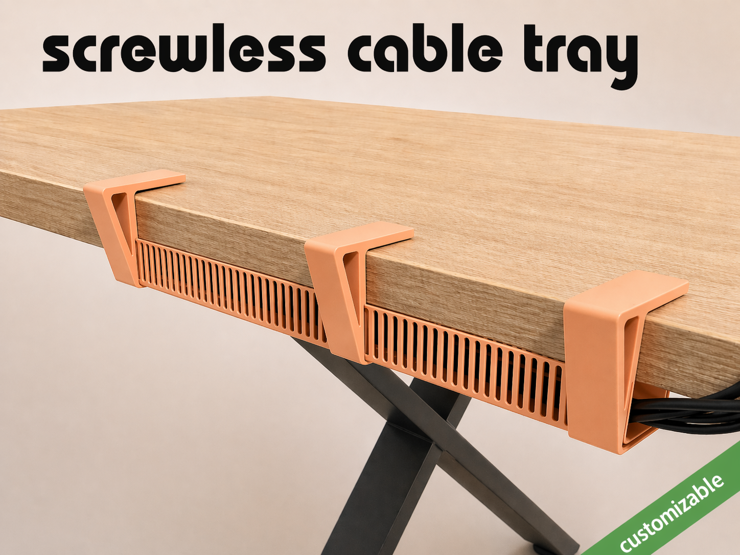 Under desk cable organizer