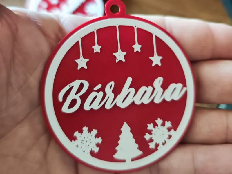 Bola de Natal com Nome Personalizável com fundo