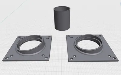 Mouse pipe with connectors with a 8 degree angle