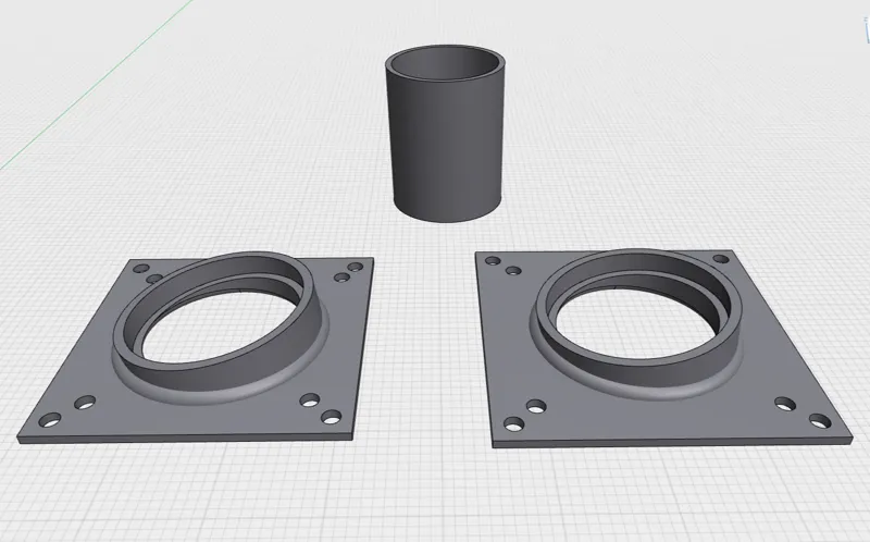 Mouse pipe with connectors with a 8 degree angle