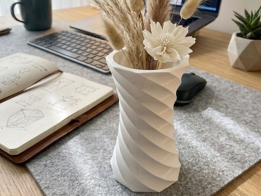 Minimalist twisted vase