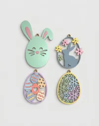 Lot de 4 pendentifs de Pâques à suspendre — photo 4