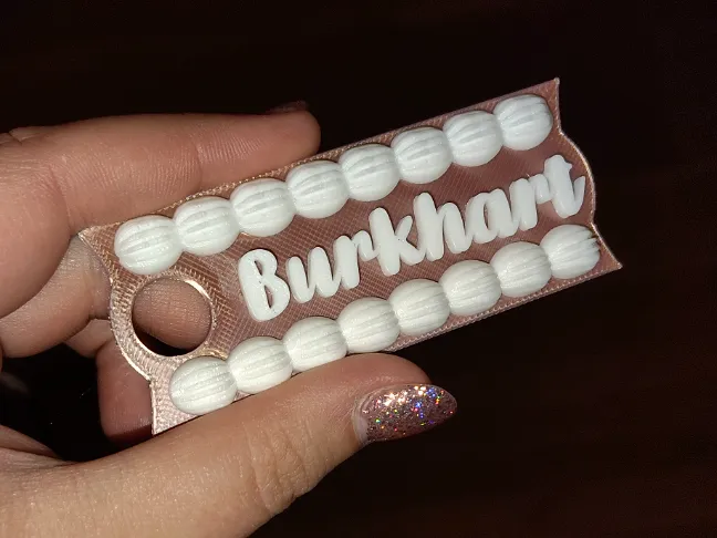 Two Color Icing Stanley Name Tag | Glue Needed
