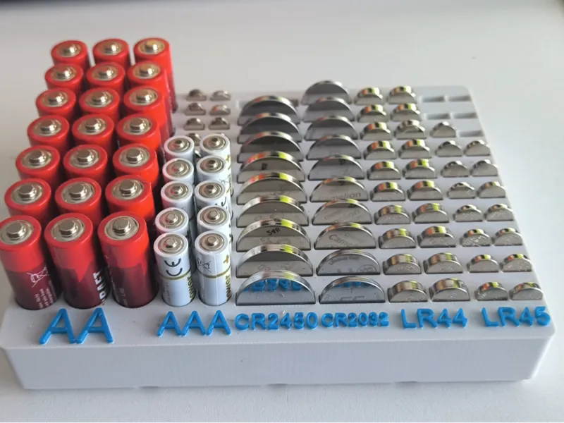 Battery gridfinity AA,AAA,LR41+44+45,CR2450+2032