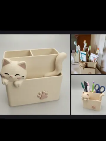 Modelo para impresión 3D: pencil or bathroom cat pot — vista de referencia 2