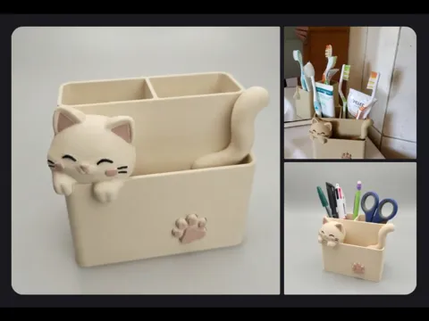 Modelo para impresión 3D: pencil or bathroom cat pot — referencia de MakerWorld