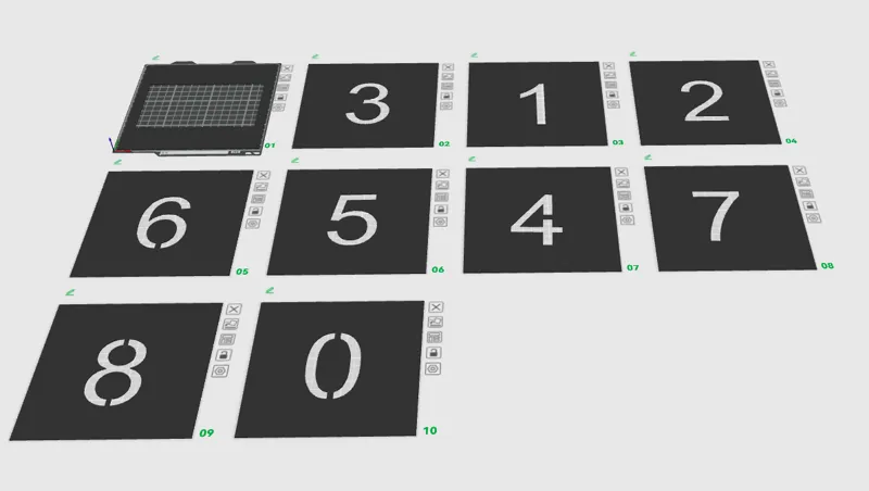 Stencil number plates