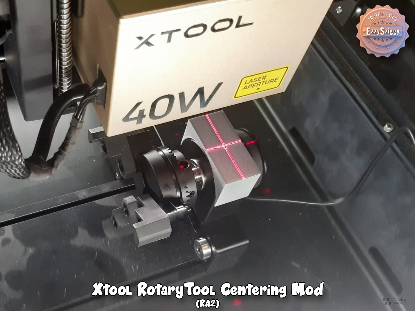 XTool RA2 centering mod for the chuck attachment
