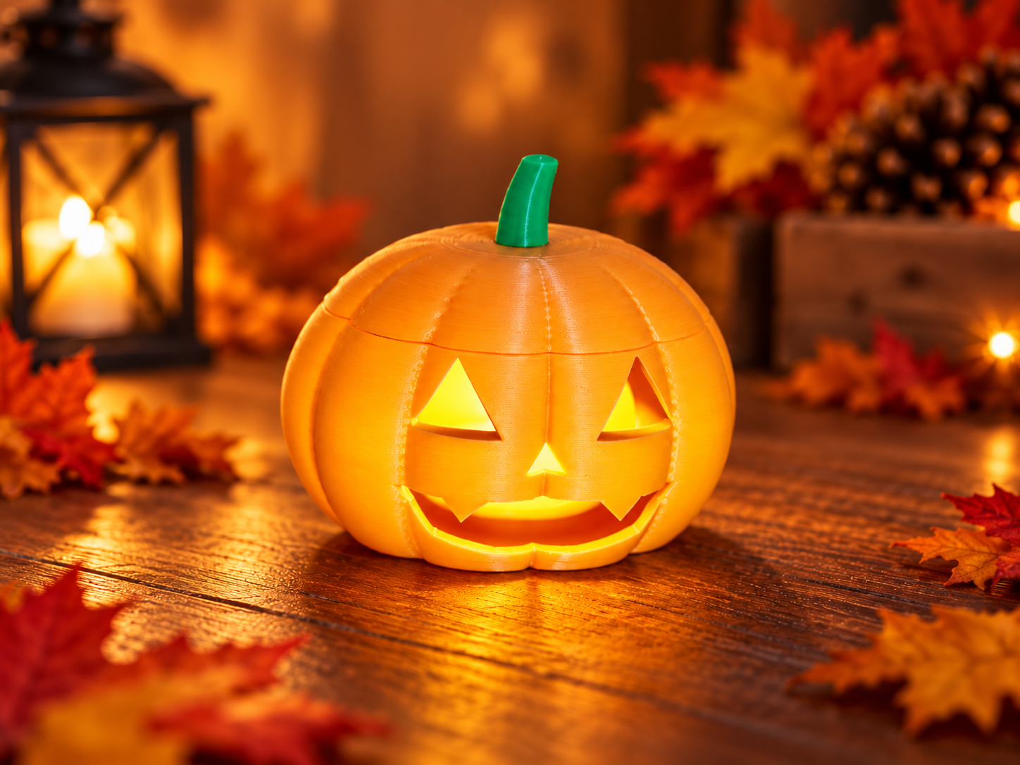 Halloween Pumpkin LED Tealight Holder 3D model