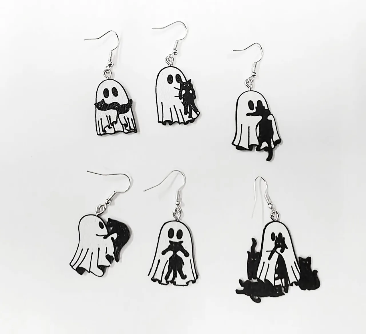 Ghost Halloween Earrings view 2