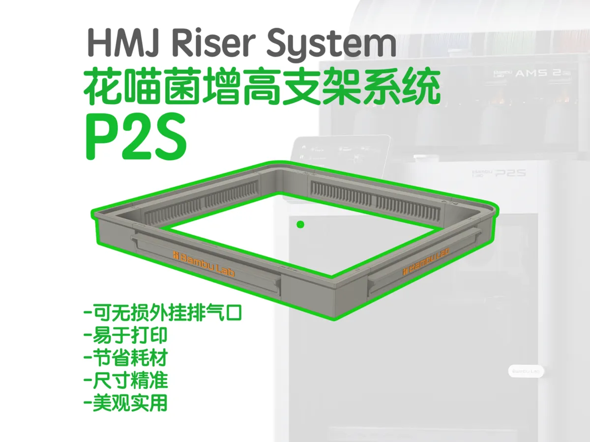 P2S Riser, AMS riser, supports active exhaust port, hmj riser system ...