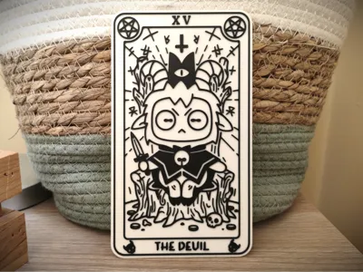 Cult of the Lamb Tarot Card - XV The devil - goat