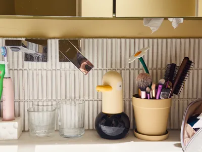 Flower-Pot-Shaped Storage Container