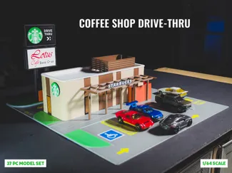 Coffee Shop Model Set - 1:64 Scale Diorama