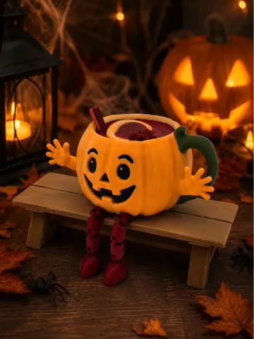 Figura decorativa: Kürbisgetränkefigur halloween — vista de referencia 2