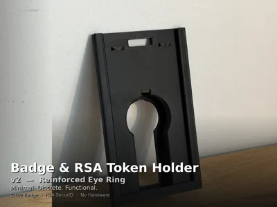Badge and RSA Token Holder v2 -- discrete, simple