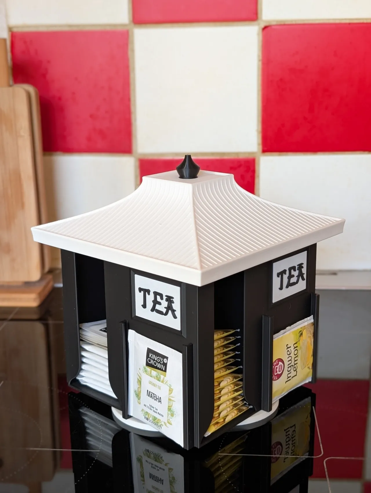 Tea Organizer – Rotating Japanese Tea Dispenser view 3