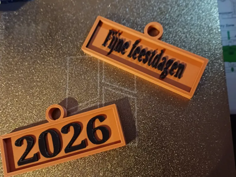 sleutelhanger fijne feestdagen + 2026