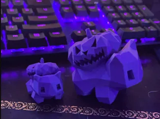 Low Poly Pokemon- Bulbasaur Halloween-Edition