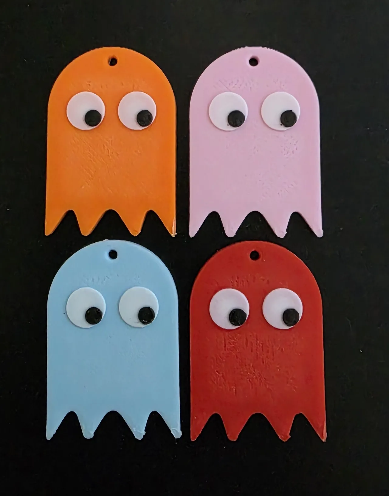 Aretes, pendientes fantasmas Pac Man view 2
