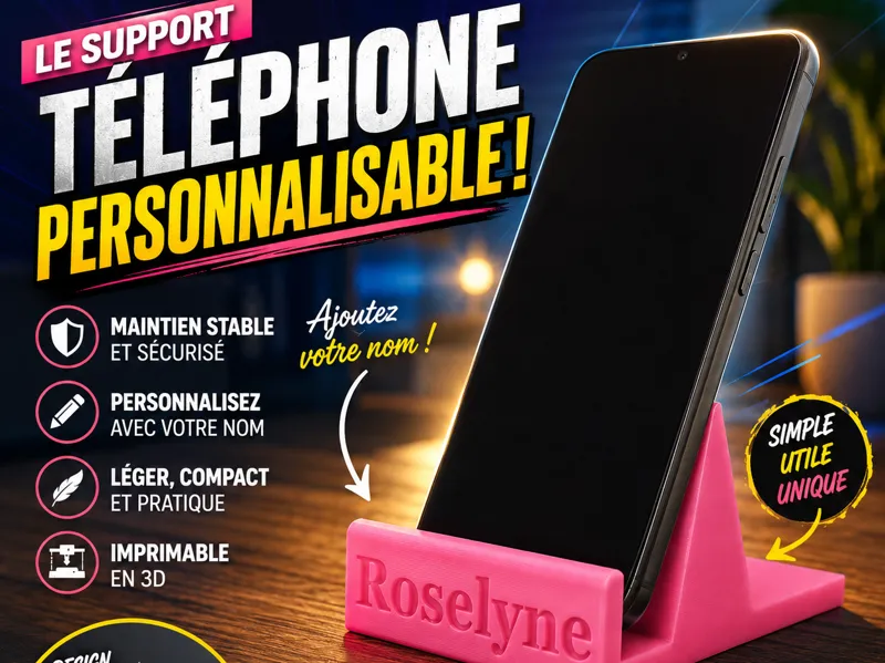 Customizable Phone Stand with Name  