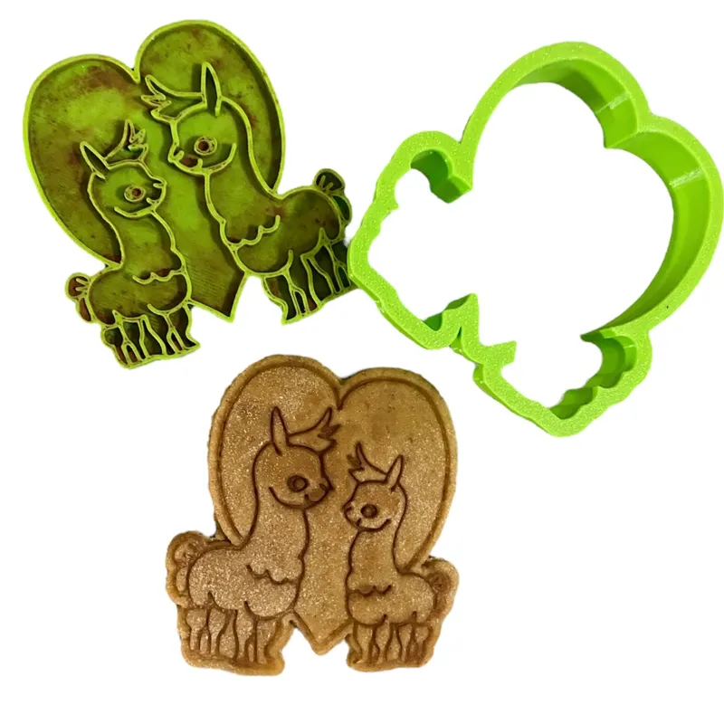 Llama in love cookie cutter