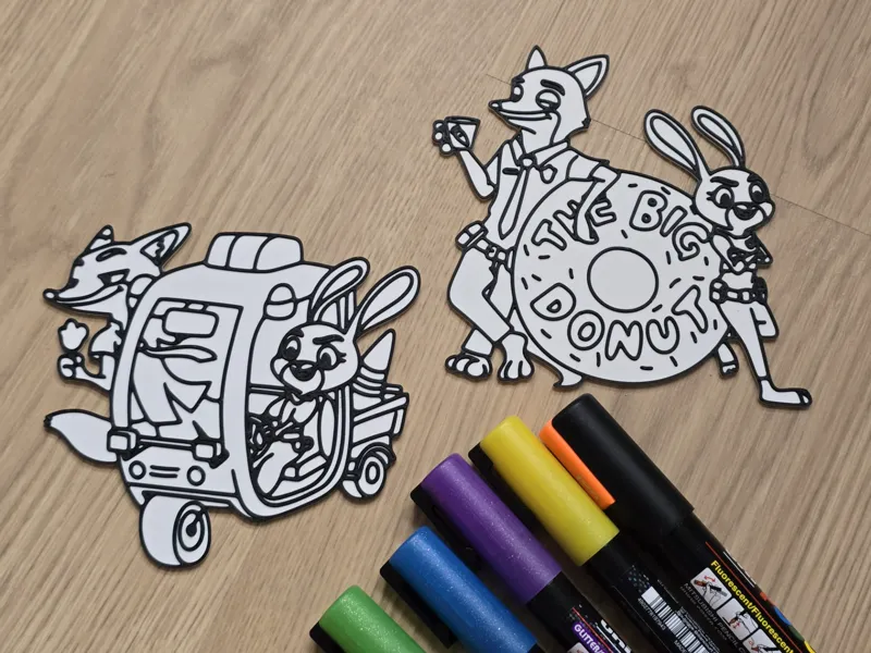 Zootopia Coloring Craft Paint DIY