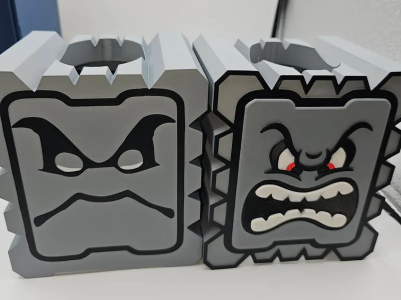 Dual-Faced Thwomp Tissue Cover–Idle & Attack Modes