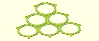 Dorfromantik pieces tray (holder for 60x52 hexagons)