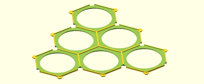 Dorfromantik pieces tray (holder for 60x52 hexagons)