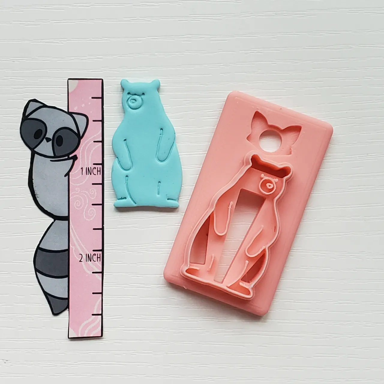 Standing Bear Polymer Clay Earring Cutter view 2