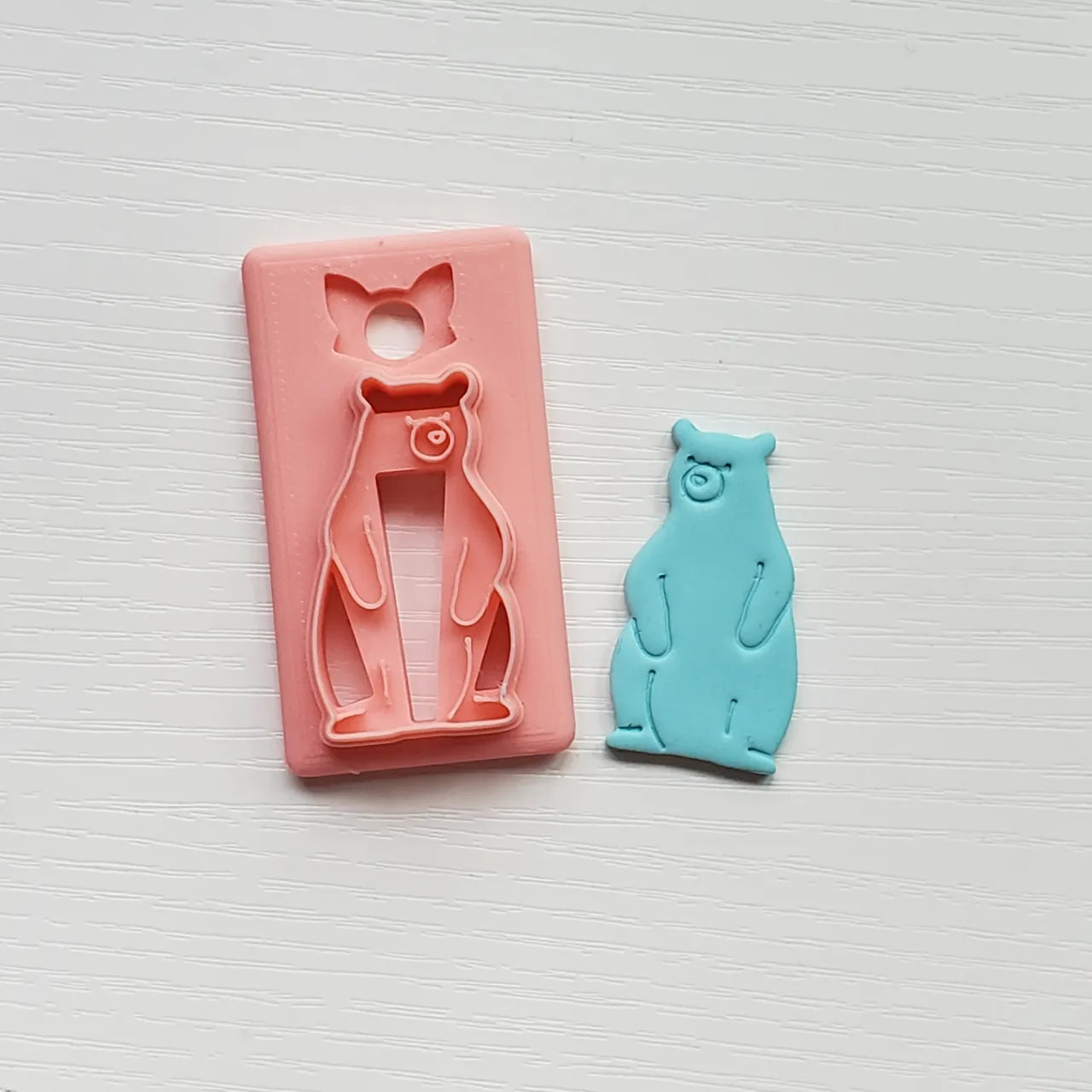 Standing Bear Polymer Clay Earring Cutter view 4