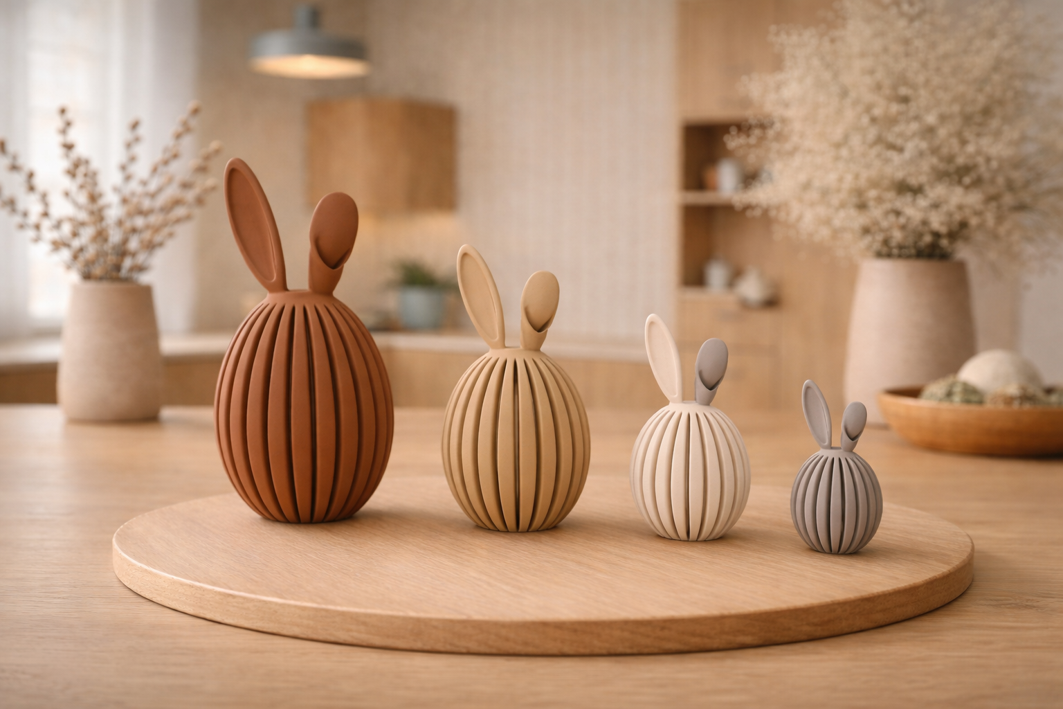 Miniatura 2 do modelo 3D Japandi Easter Easter Egg bent ear - Modern Decor