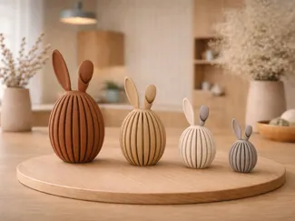 Japandi Easter Easter Egg bent ear - Modern Decor