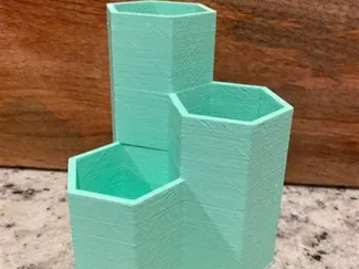 cool hexagon three tier desk organizer