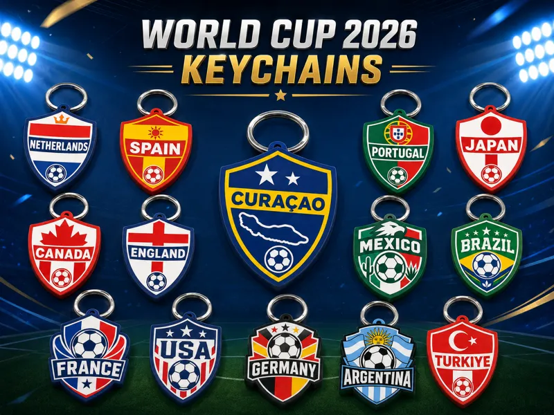 World Cup WM Keychain Set for Soccer Football 