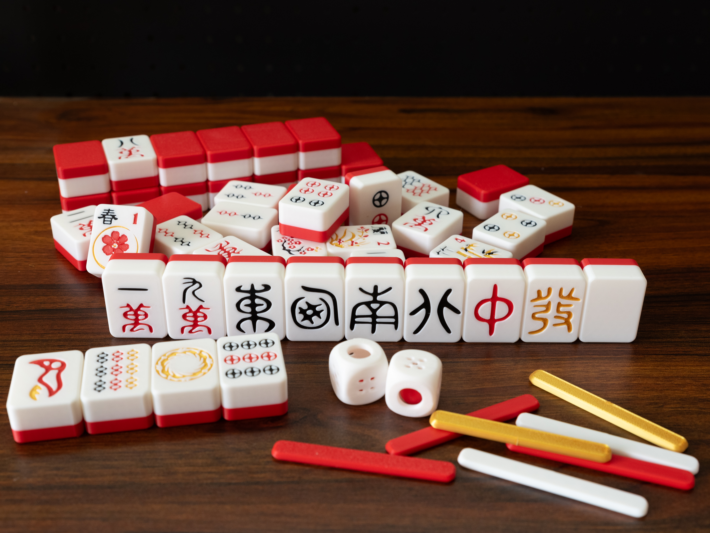 Miniatura 1 do modelo 3D 文脉麻将：寻根甲骨金石 重塑方寸乾坤