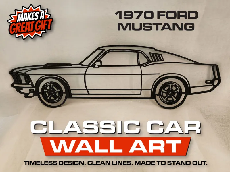 1970 Ford Mustang Fastback Wall Art