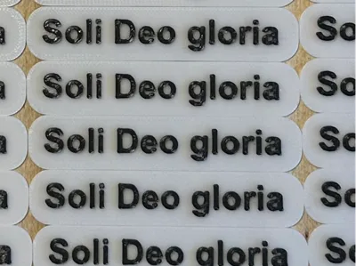 Soli Deo gloria shield